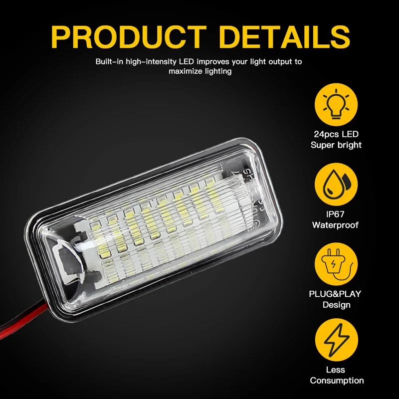 2x Fits Subaru Forester SF Bright Xenon White LED Number Plate Light Bulbs