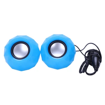 

Mini Computer Speakers Led Usb 2.0 Pc Speakers For Laptop Desktop Phone 6W Powerful Upgrade Multimedia Speaker(Blue)