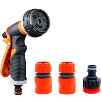 

Water Nozzle with Heavy Duty 8 Adjustable Watering Patterns, Slip and Shock Resistant For Watering Plants