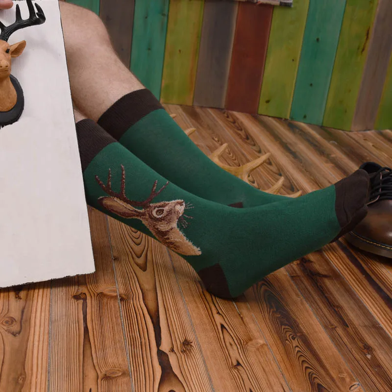 EIOISAPRA-Harajuku-Hot-Sale-New-Product-Socks-Men-Cute-Cartoon-Deer-Dog-Cat-Animal-Happy(3)