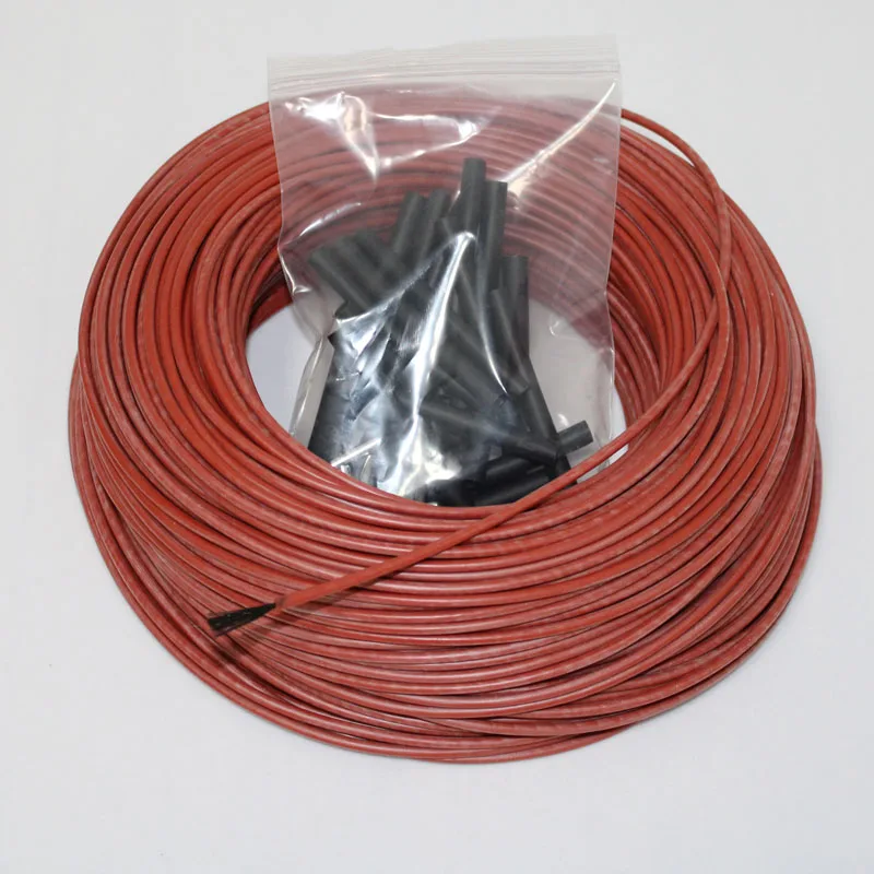 12 k 10 to 100 meters of ground heating cable 33 ohm carbon fiber heating silk hair hotline