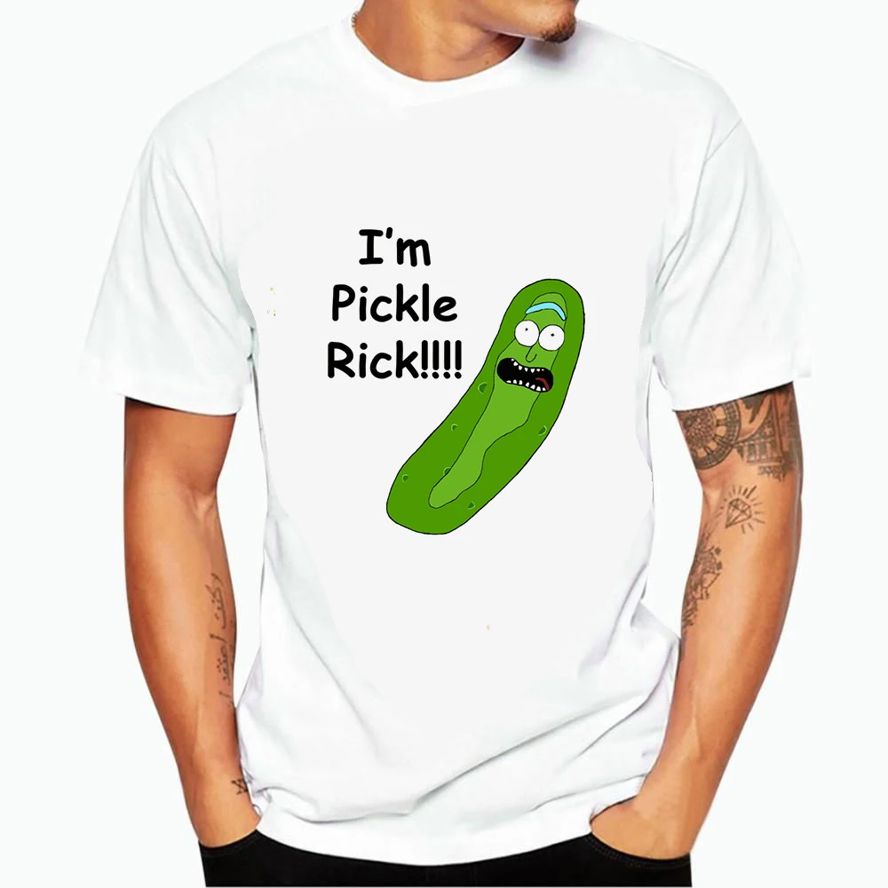 

ricka and morty tshirt Funny Rick And Morty Tshirt Men Pocket Printed T Shirt Pickle Rick Y Morty Movie Tv Anime T-Shirt Male