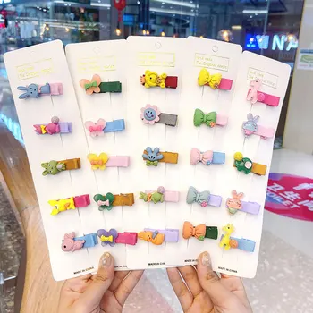 

Children Barrettes Baby Headdress Infants Hair Less Small Hairpin South Korea INS Cartoon Cute Princess Hair Accessories