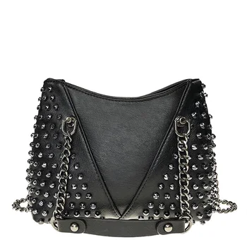 

Brand Design Shoulder bags Rivets Handbag for Women Soft Synthetic Leather Messenger Crossbody Female Bag Ladies Tote Sac a main