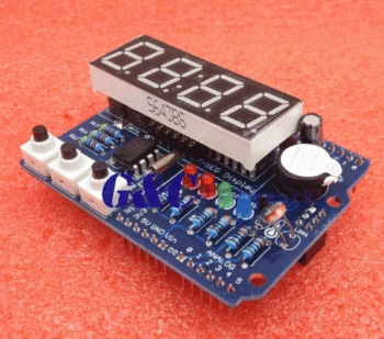 

RTC TM1636 DS1307 Real Time Clock Shield Digital tube Module Thermal Uno diy electronics