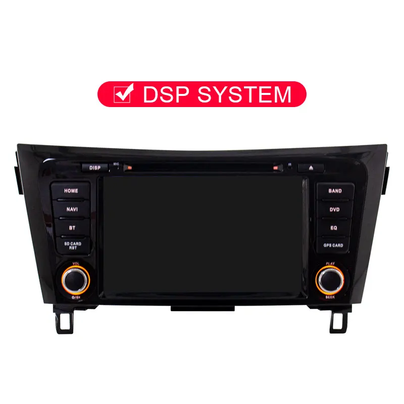 JDASTON Android 9,0 автомобильный мультимедийный плеер для Nissan qashqai X-Trail- wifi DVD CD gps навигация 2 Din автомагнитола стерео - Цвет: With DSP