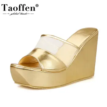 

Taoffen Wedges Sandals Summer Platform Women Shoes Peep Toe Shoes High Heel Shoes Thick Bottom Fashion Shoes Slippers Size 33-43