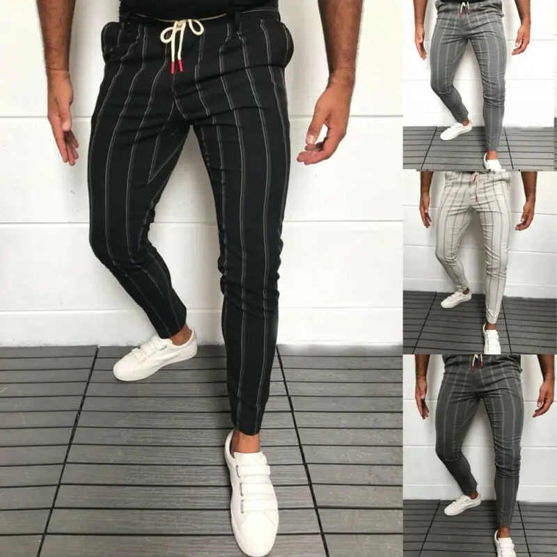 striped formal pants mens