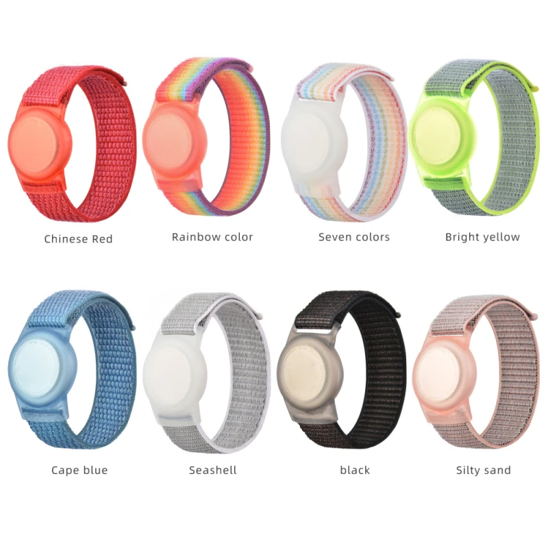 Case For Apple AirTags TPU Nylon Strap Air Tag Anti-Scratch Bracelet Protective Cover Shell For AirTag Children Watch Strap 2021