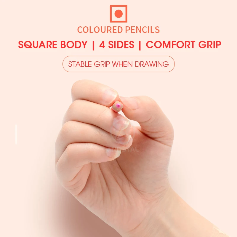 Marco 12/24 Colors SQUARE BODY Trendy Pastel Color Pencils Andstal oil Color Pencil Professional Colored Pencils for School - Image 4