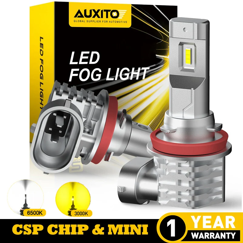 AUXITO 2x 2000LM H8 H11 Светодиодный Canbus без ошибок H10 H16JP светодиодный противотуманный