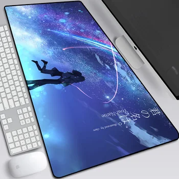 

Your Name Large Pad Mouse Mat Anime Print Computer Gamer Locking Edge Mousepad Keyboard Mice 30x80cm