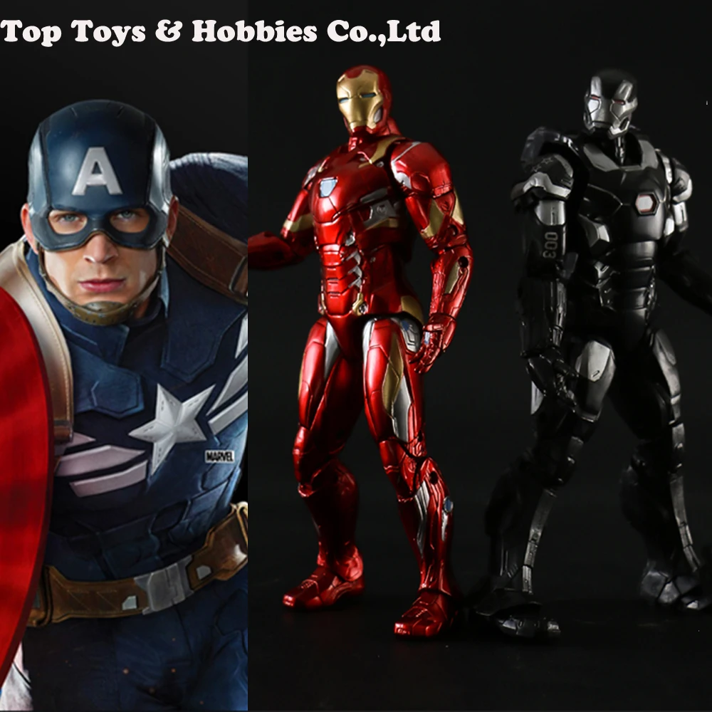 

18cm Avengers 4 Iron Spiderman Thor Thanos Hulk Captain America 3 Black panther War Machine 7" Mini Action Figure Model toy