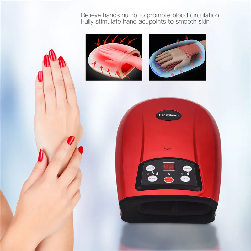 

Electric Heating Hand Massager Palm Finger Spa Pressure Apparatus with Air Pressure and Heat Compression Blood Circulation