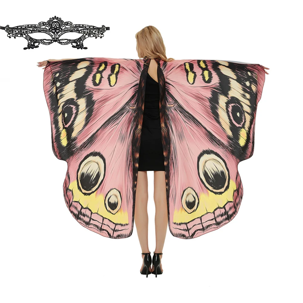 Halloween Cloak Costume Cosplay Costume Shawl Adult Wings Decoration Holiday Halloween Women Cloak Adjustable Hand Strap Cosplay Party Costume