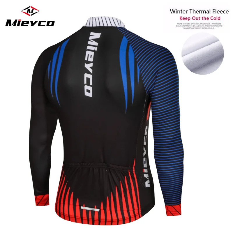 Для мужчин Pro с длинным рукавом Зимний термальный флис Велоспорт Джерси Супер Теплый MTB велосипед одежда Maillot Ropa Ciclismo велосипедная одежда