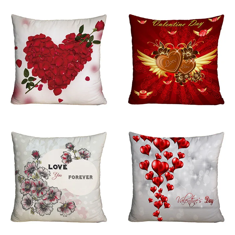 

Valentine's Day holiday atmosphere embellishment ground cloth printing by cushion