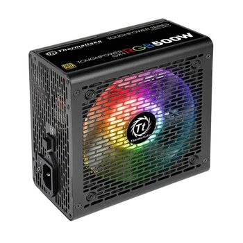 

Power supply ATX 500W Thermaltake Toughpower GX1 RGB 80 + Gold (24 + 4 + 4pin) APFC 120mm fan color LED 6