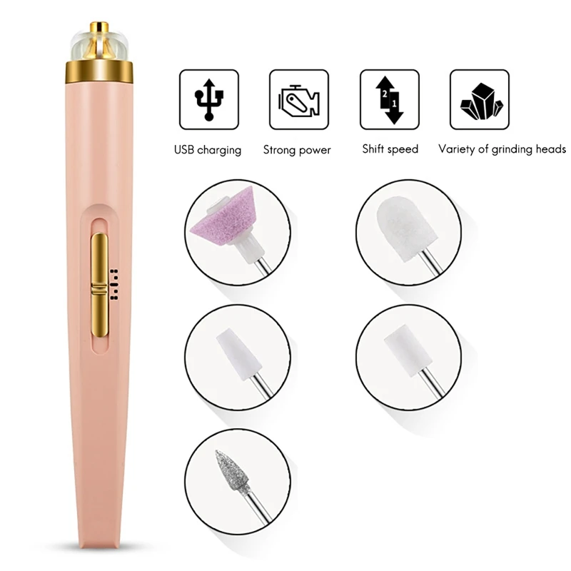 Портативный Электрический Фрезер для ногтей сверлильный станок Комплект