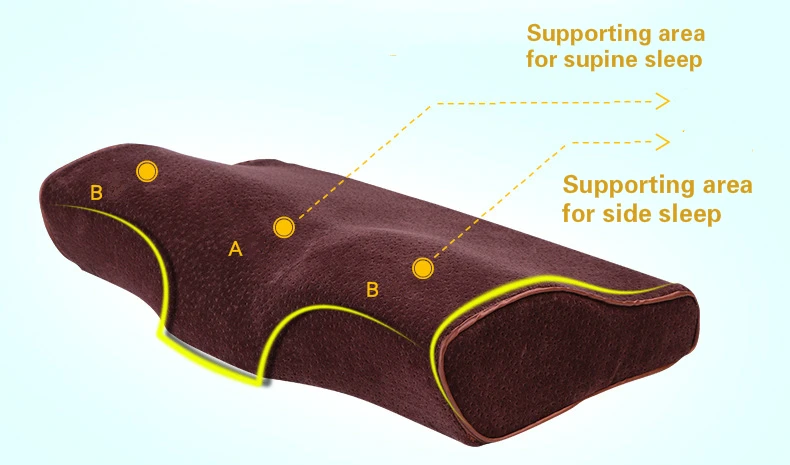 Медленная отскока защитная подушка для шеи Memory Foam подушка бабочка память хлопок Губка здоровье сон