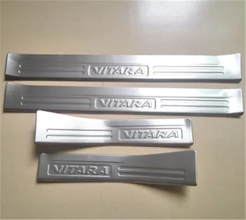 

Car styling 304 stainless steel Upgrade the installation of an external built scuff plate Door sill For 2015-2019 Suzuki Vitara