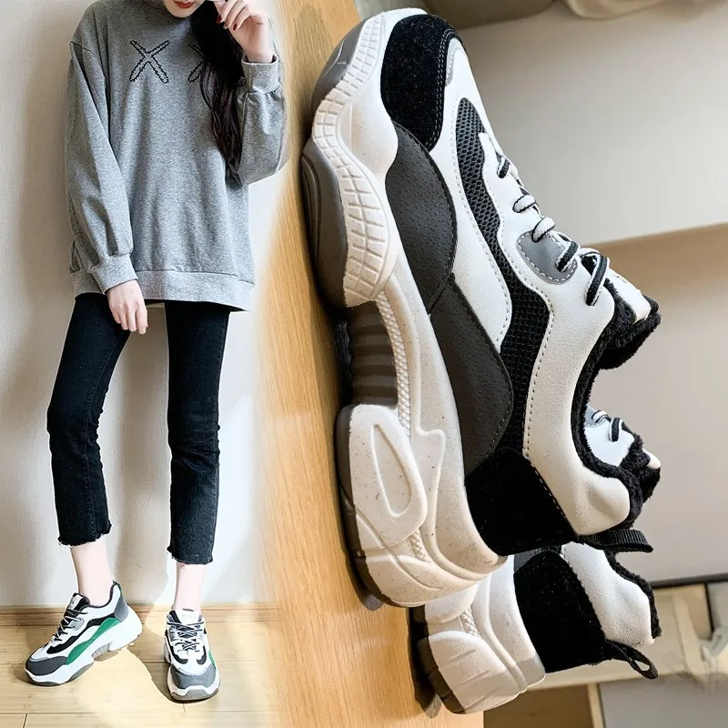 

Dad Shoes Women's 2019 Autumn And Winter New Style INS Fashion Korean-style Versatile Thick Bottomed Casual Shoe Cotton-padded S