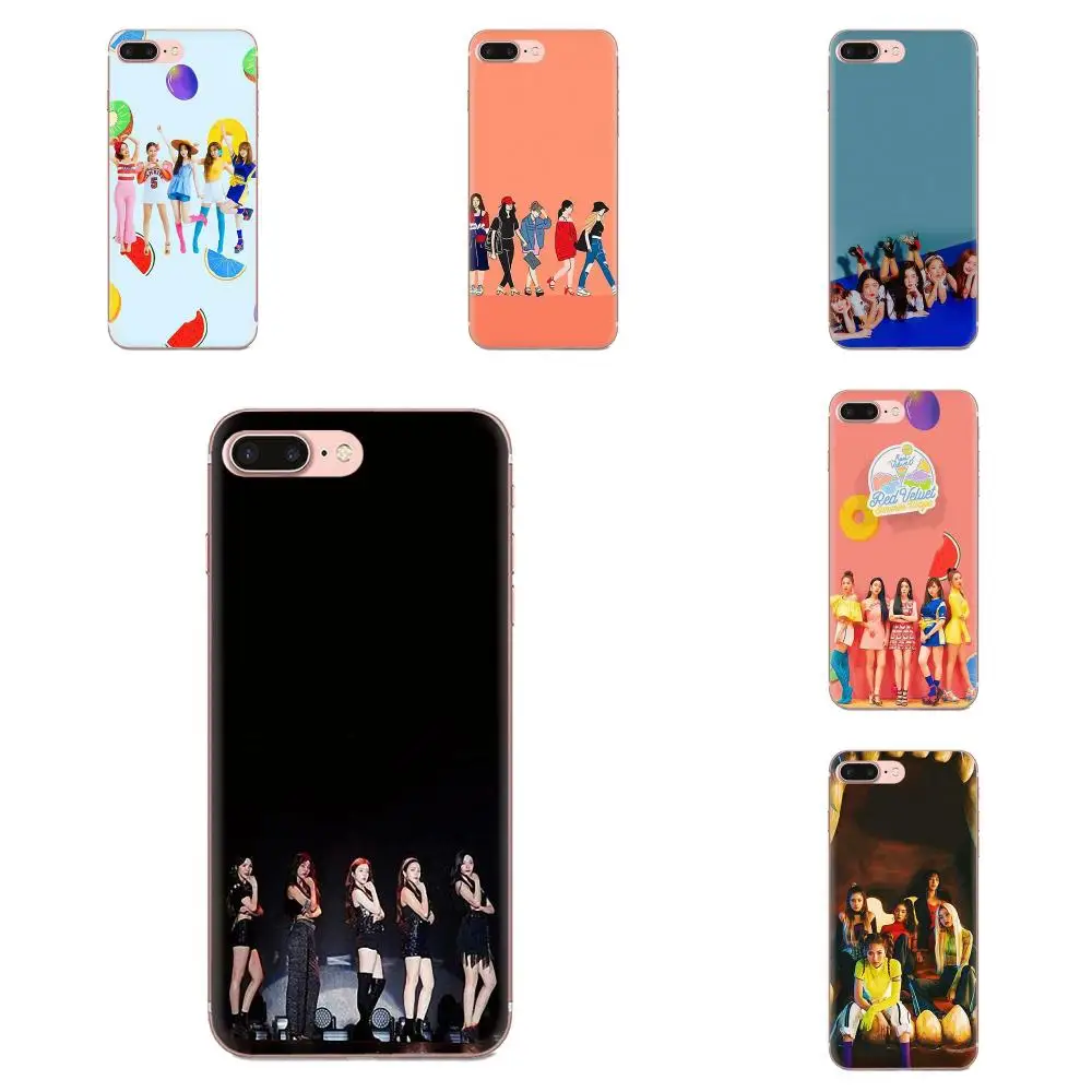 Корейский чехол с рисунком группы пения красный для Apple iPhone 4 4S 5 5C 5S SE 6 6S 7 8 11 Plus Pro X