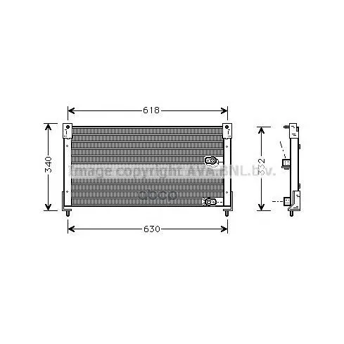 Радиатор Кондиционера Rover: 600(Rh) 618 I/Si/620 Si/620 I/623 Si 93- 99 Ava арт. AU5116