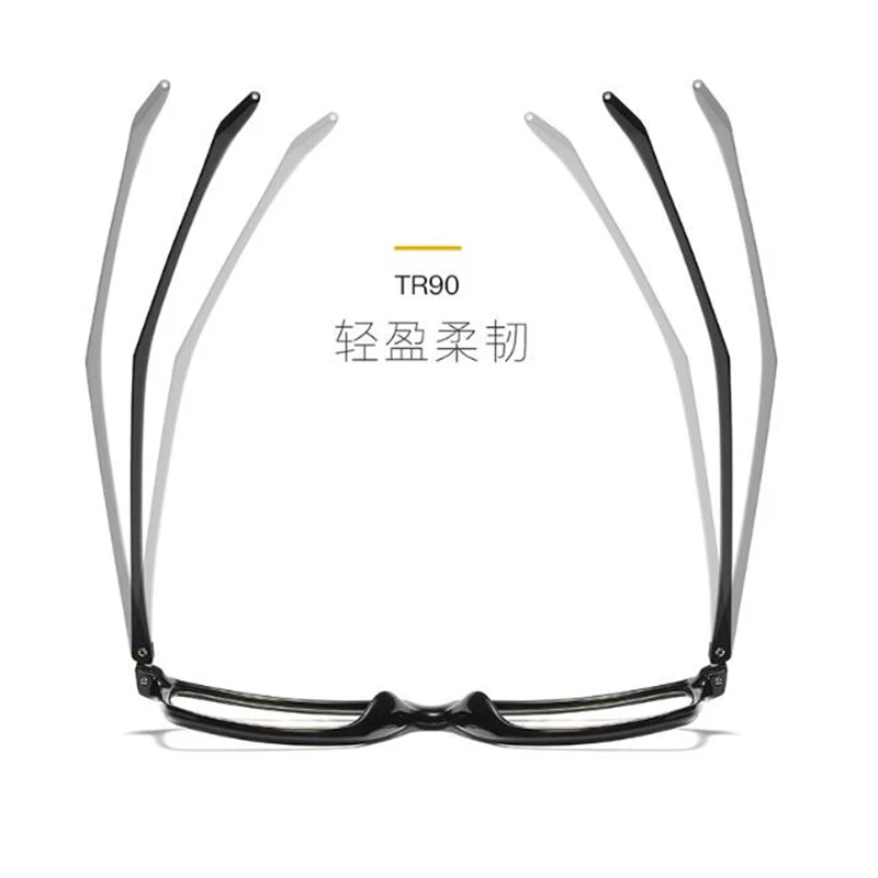 High Quality Matte Frame Men's Business Reading Glasses TR90 Thin Optics Computer Diopter Glasses Retro Square Eyeglasses Unisex