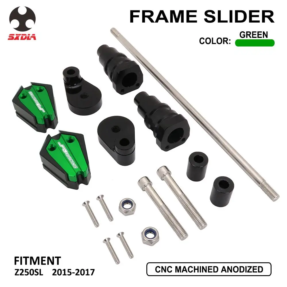 CNC мотоцикл алюминий Краш Pad рамки слайдер защита от падения для KAWASAKI Z250SL 15 16 17