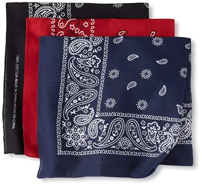 Hip Hop Paisley Bandanas 100% Cotton Cowboy Double Sided Black Red Magic Head Square Scarf Novelty Headwear Hair Band Scarf Hot 3