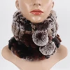 2025 New Lady Real Rex Rabbit Fur Hat Natural Warm Rex Rabbit Fur Hat Scarf Women Hand Knitted Soft Real Rabbit Fur Caps Scarves 4