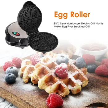 

Electric Grill Waffle Egg Roll Maker Grill Double-Sided Heat Frying Pan Breakfast Crispy Omelet Mold Sandwich Iron Baking Pan