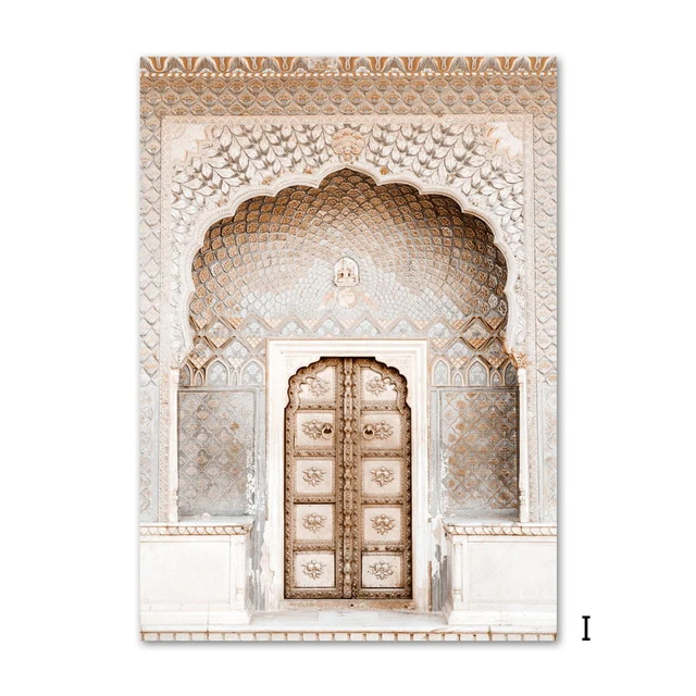 Morocco двери пейзажи религия стены искусства холст живопись Casablanca дворца скандинавские плакаты на стену, изображения для гостиной без рамы