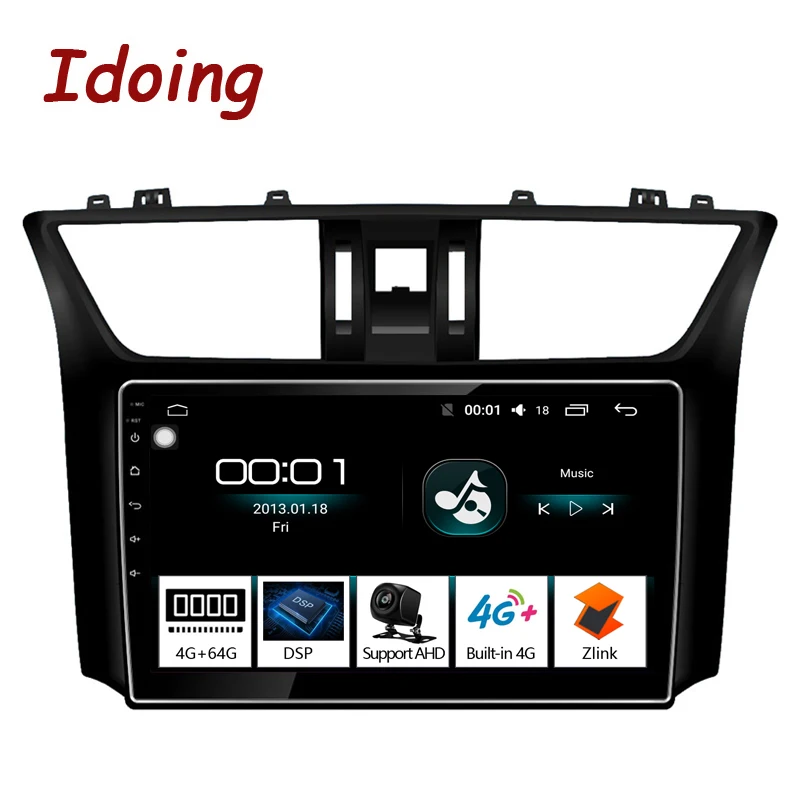 Cheap Idoing 10.2"4G+64G Car Radio Multimedia Video Player Navigation GPS Android 8.1 8,1For Nissan Sylphy 2012-2016 NO 2 din 2din DVD 1