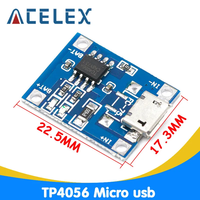 10 шт. Micro USB 5 в 1 а 18650 TP4056 модуль зарядного устройства литиевой батареи зарядная