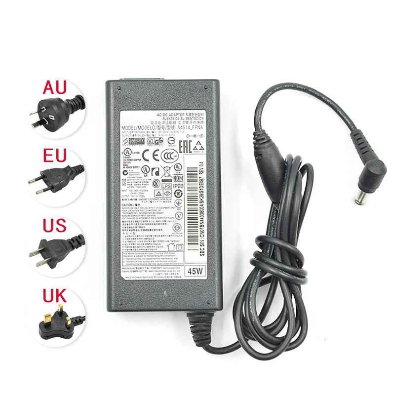 19V 3.22A 45 Вт A4514_FPNA 45 Вт адаптер переменного тока для samsung A4514-FPNA A4514N-FPNA A4514_DSM S27D590CS HW-J250 HW J250 звуковая панель