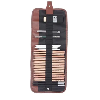 

Art Supplies Artist Sketching Kit Canvas Roll up Pencil Case for Beginners Children Adults Outfit Portable High capacity