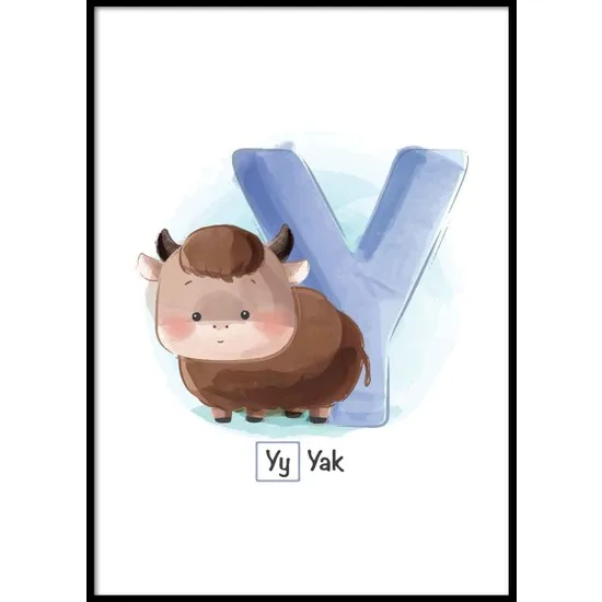 Дизайн склона Beryl студийный алфавит буквы Y постер для детской комнаты настенная