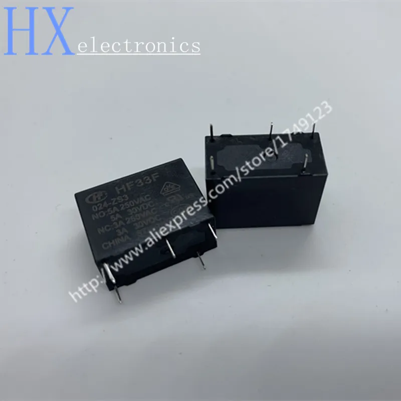 

Free shipping 1PCS HF33F-024-ZS 3 JZC-33F-024-ZS3 5-pin conversion 3A C relay components