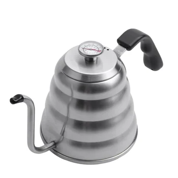

Premium Pour Over Coffee Kettle with for Precise Temperature 40floz - Gooseneck Tea Kettle - 5 Cup Stainless Steel Teapot for St