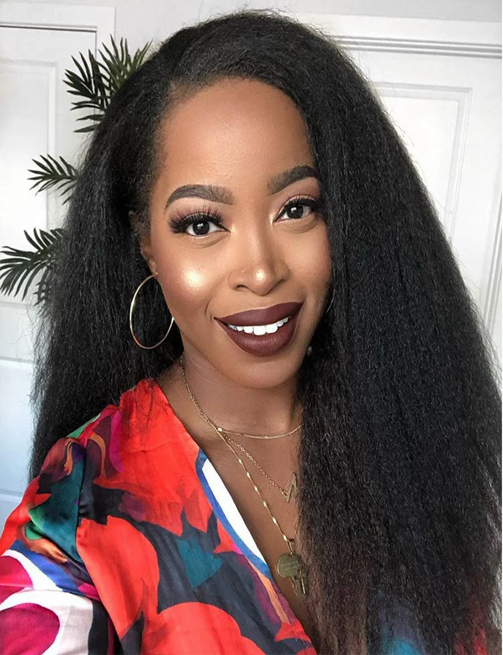 

Esee Wigs Italian Yaki 360 Lace Frontal Wig Pre Plucked Brazilian Remy Lace Human Hair Wigs Kinky Straight For Black Women