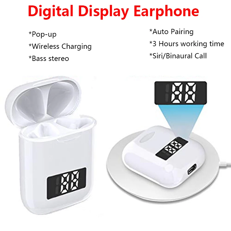 I99 TWS беспроводные Bluetooth наушники светодиодный цифровой дисплей 5 0 стерео