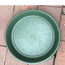 

21cm Khaki New Portable Plant Saucer Pot Tray Collecting Excess Drainage Plastic Planter Tray Dishes for Garden Indoor Outdoor