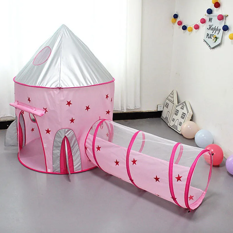 3In1 Portable Space Capsule Tent Space Yurt Game Play Tent Outdoor Ball Pool Indoor Crawling Tunnel For Kids Baby Play House 4