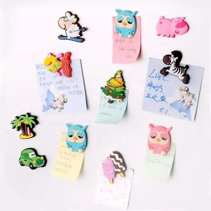1PC Silicone Cartoon Animal Fridge Magnets Whiteboard Sticker Refrigerator Kids Gifts | Дом и сад