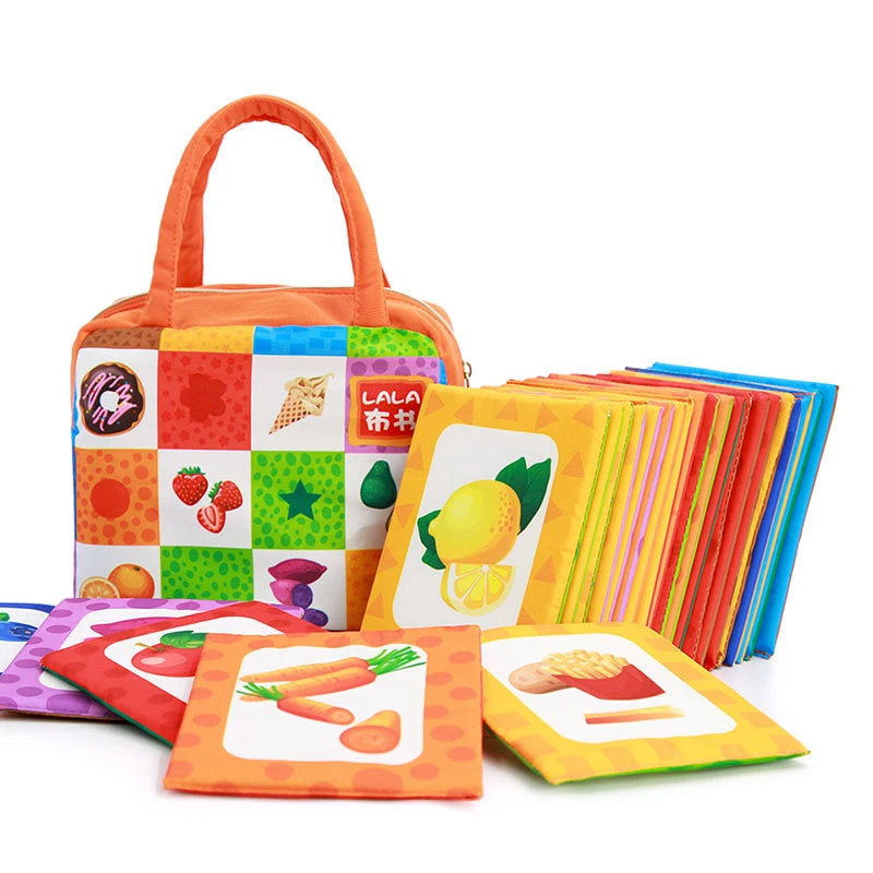 

Baby Cloth Book 26 Pcs Infant Early Learning Resource Soft Puzzle Cards Washable Educational Cognitive Development Toy Kid Books