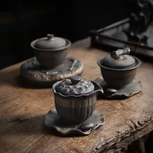 Винтажная керамическая чашка Gaiwan, чайная чашка ручной работы, чаша с крышкой, китайская чайная чаша, блюдце, чайный набор Цзиндэчжэнь, кунг-фу, личная чашка Винтажная керамическая чашка Gaiwan, чайная чашка ручной работы, чаша с крышкой, китайская чайная чаша, блюдце, чайный набор Цзиндэчжэнь, кунг-фу, личная чашка