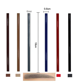 

6 Colors Microblading Eyebrow Pencil Permanent Makeup Eyebrow Tattoo Line Design Position