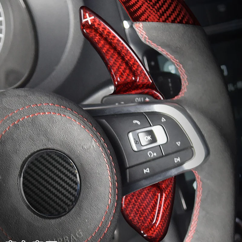 Карбоновые переключатели передач на руль сменные для Volkswagen VW GOLF 7 Golf7 2015 GTI R MK7 Scirocco